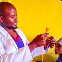 KCT health sciences student administering an injection during practical training